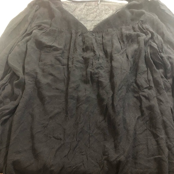 Altar'd State Black and Tan Embellished Long Sleeve Blouse - Picture 4 of 4